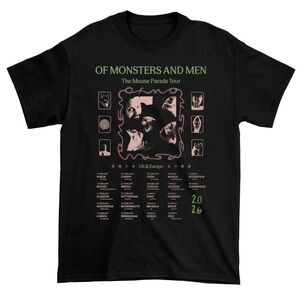 Of Monster and Men T shirt The Mouse Parade Tour Graphic New
